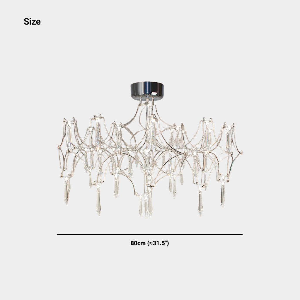 Chandelier / Ceiling Light Mira Crystal LED, Chrome