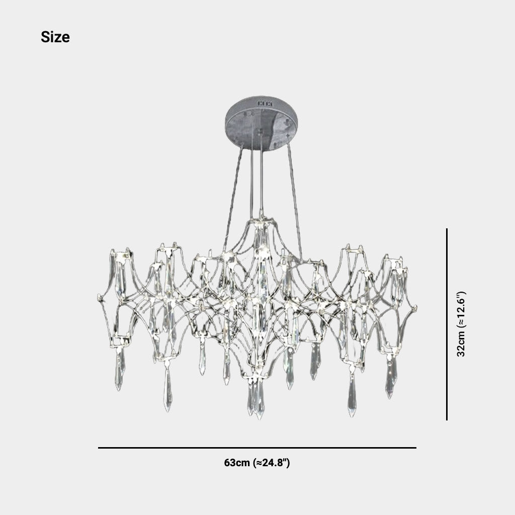 Chandelier Luxury Starry Firefly Mira Crystal LED, Chrome / Gold