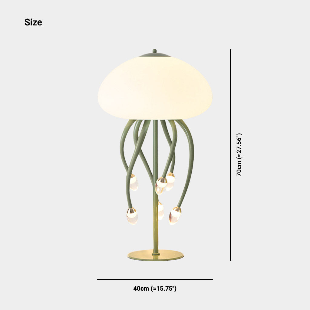 Table Lamp Creative Jellyfish LED, Green / Beige