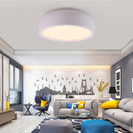 Arisha Modern Dish Shaped Metal Ceiling Light, Black/White