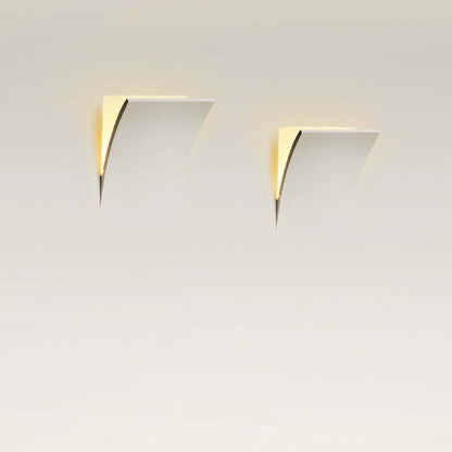 Aria Modern Recessed Metal/Plaster LED Wall Lamp, White