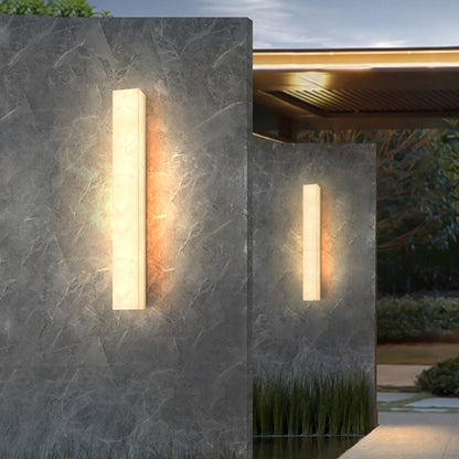 Ayen Modern Rectangular  Outdoor Wall Lamp, White