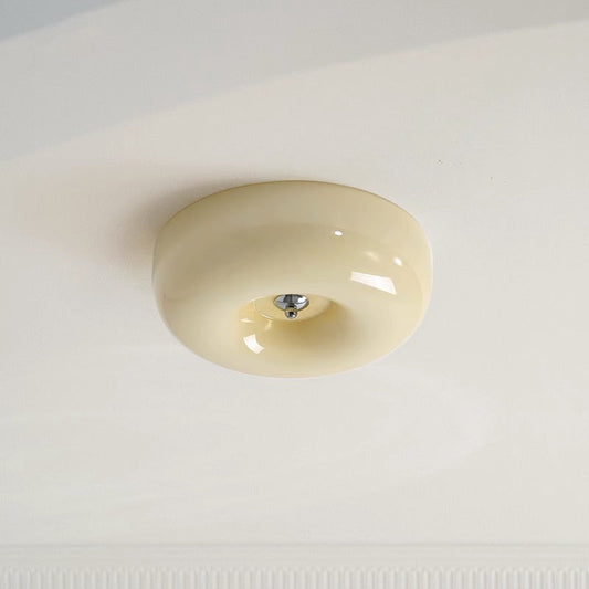 Candy Ceiling Light Cream Glass
