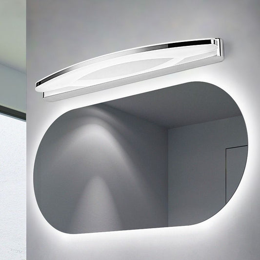 Arisha Minimalist Oval Vanity Wall Lamp, Chrome, Bedroom/Bathroom