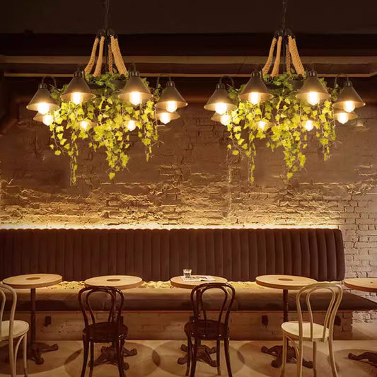 Arisha Retro LED Chandelier Black Metal Restaurant/Bar/Living Room