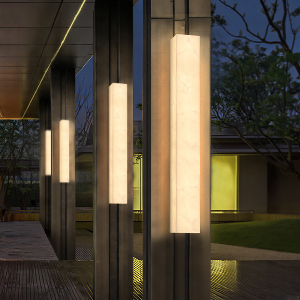 Ayen Modern Rectangular  Outdoor Wall Lamp, White