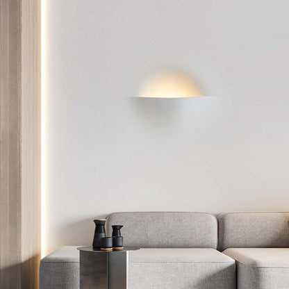 Aria Modern Recessed Metal/Plaster LED Wall Lamp, White