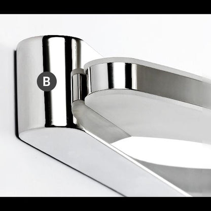 Arisha Minimalist Oval Vanity Wall Lamp, Chrome, Bedroom/Bathroom