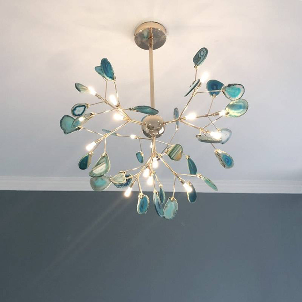 Arisha Flower Branch Semi-flush Mount Ceiling Light, 4 Colour