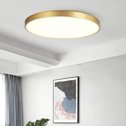 Arisha Nordic LED Gold Round Ceiling Light, Metal &