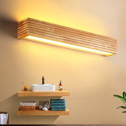 Muto Modern Wooden LED Indoor Wall Light, Bedroom