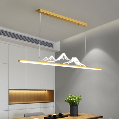 Arisha Designer Mountain Shape LED Pendant Light, Black/Gold