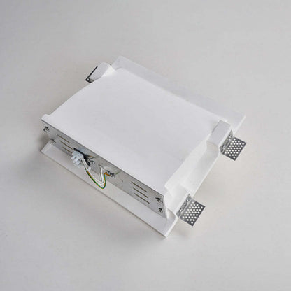 Aria Modern Recessed Metal/Plaster LED Wall Lamp, White