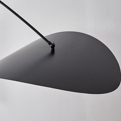 Arisha Minimalist Lotus Leaf Shaped Metal Pendant Light, Black/Gold