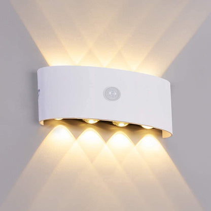 Ray Modern Simple Metal/ Fixtures Up And Down LED Light Wall Lamp, Black/White