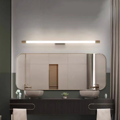Arisha Modern Gold Mirror Front Vanity Wall Lamp, Metal/