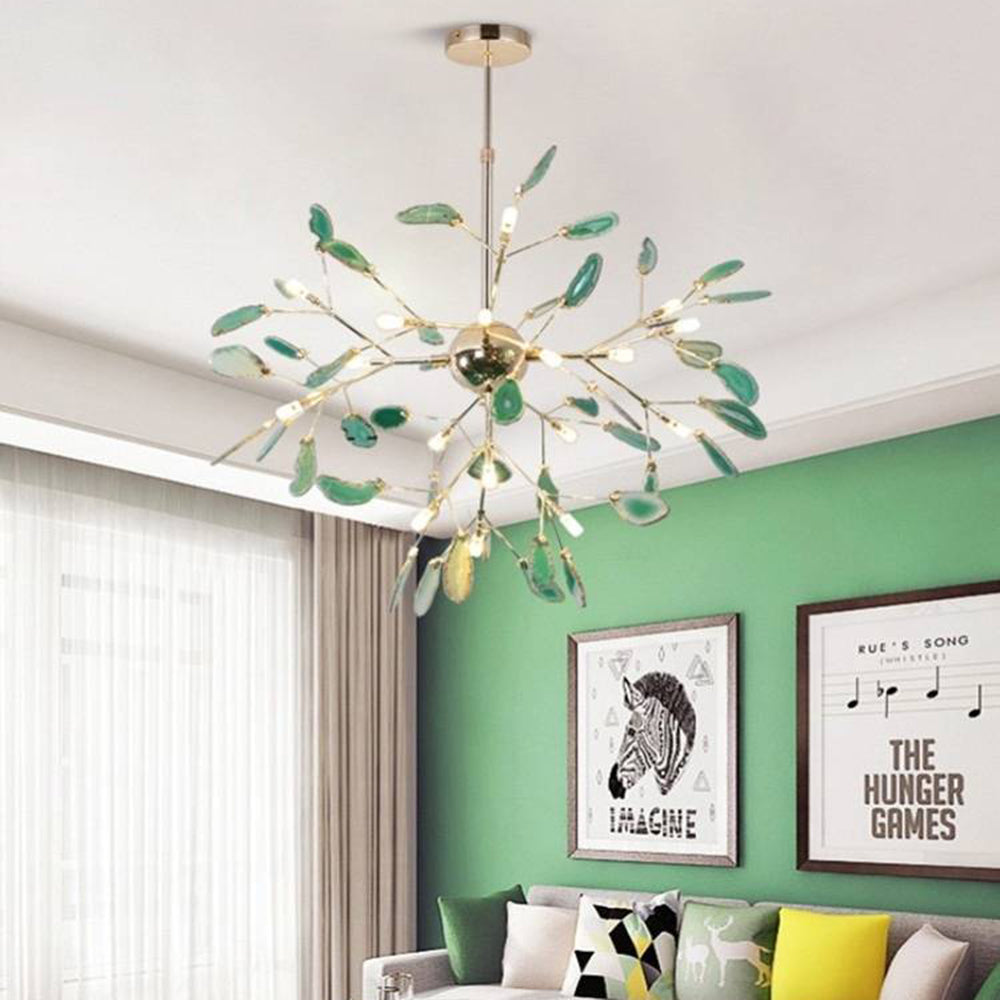 Arisha Flower Branch Semi-flush Mount Ceiling Light, 4 Colour