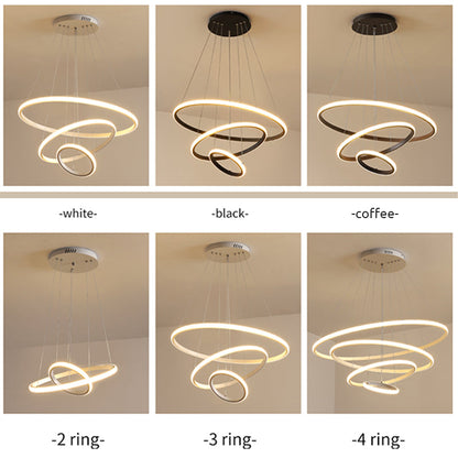 Zin Modern Ring Pendant Light, 2/3/4 Rings