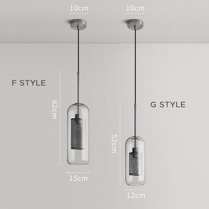 Hessa Contemporary Golden Pendant Light, Glass, Globe/Cylindric