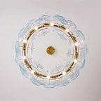 Chandelier Romantic Murano Glass Disc, Pink / Green