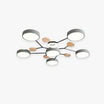 Arisha Ceiling Light, Wood Round for Living Room