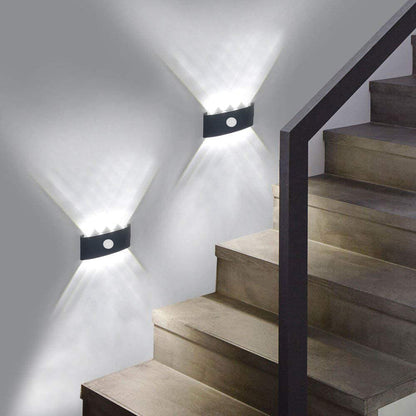 Ray Modern Simple Metal/ Fixtures Up And Down LED Light Wall Lamp, Black/White