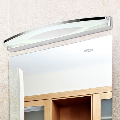 Arisha Minimalist Oval Vanity Wall Lamp, Chrome, Bedroom/Bathroom