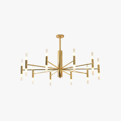 Kristy Modern Cylindrical Metal Chandelier, Gold