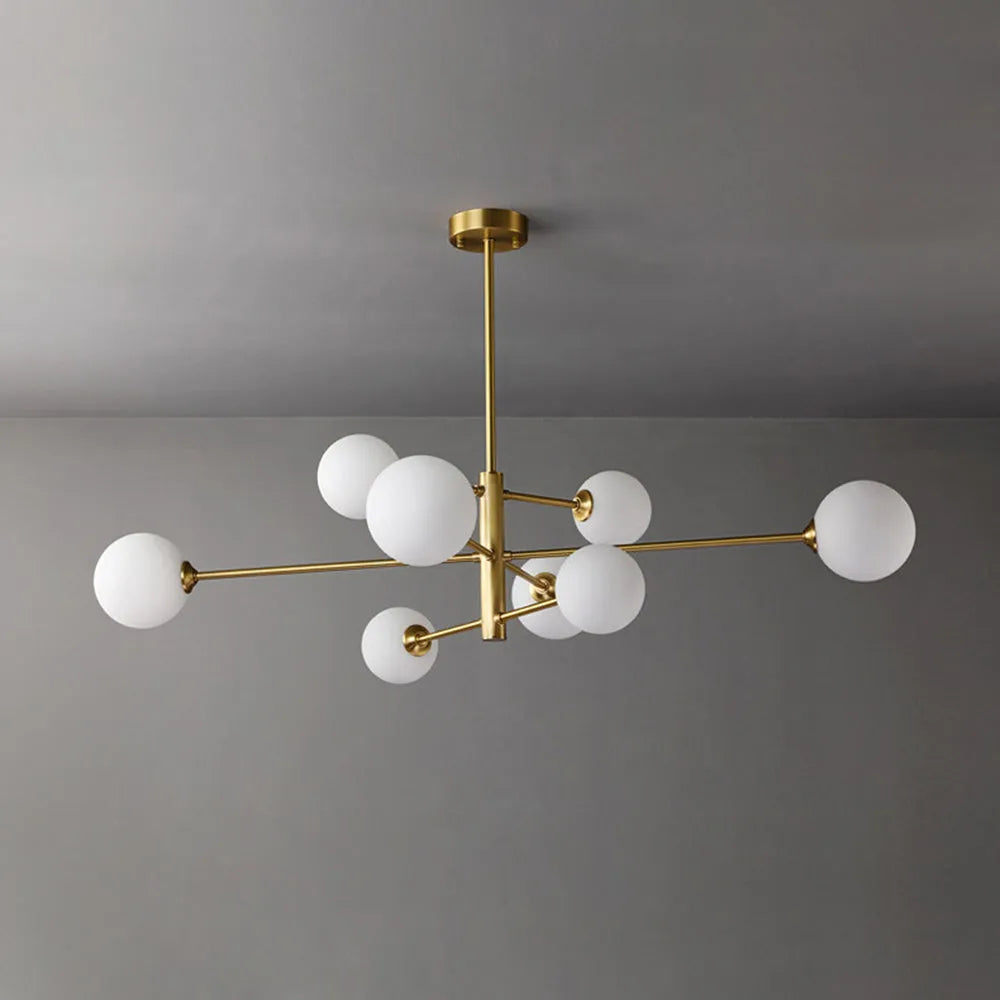 Valentina Modern Glass Shade Pendant Light, Copper/Black