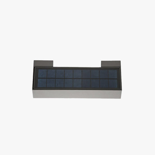 Ray Modern  rectangular Solar Waterproof Outdoor Wall Lamp, Black