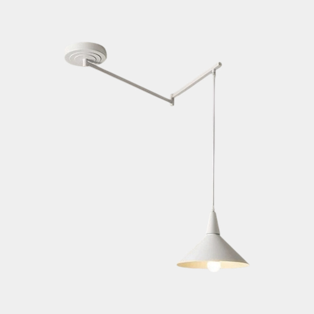 Adjustable Swing Arm Cone Pendant Light