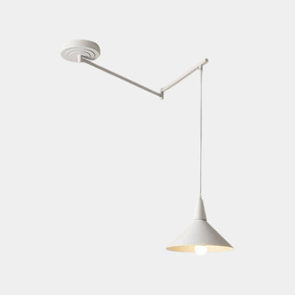 Adjustable Swing Arm Cone Pendant Light