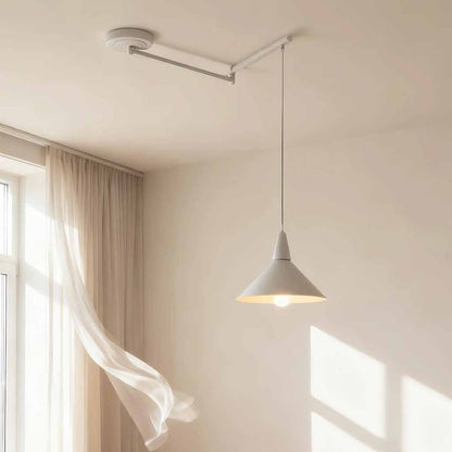 Adjustable Swing Arm Cone Pendant Light