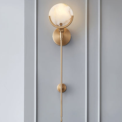 Bravi Brass Sconce Alabaster