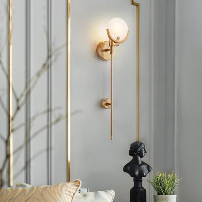 Bravi Brass Sconce Alabaster