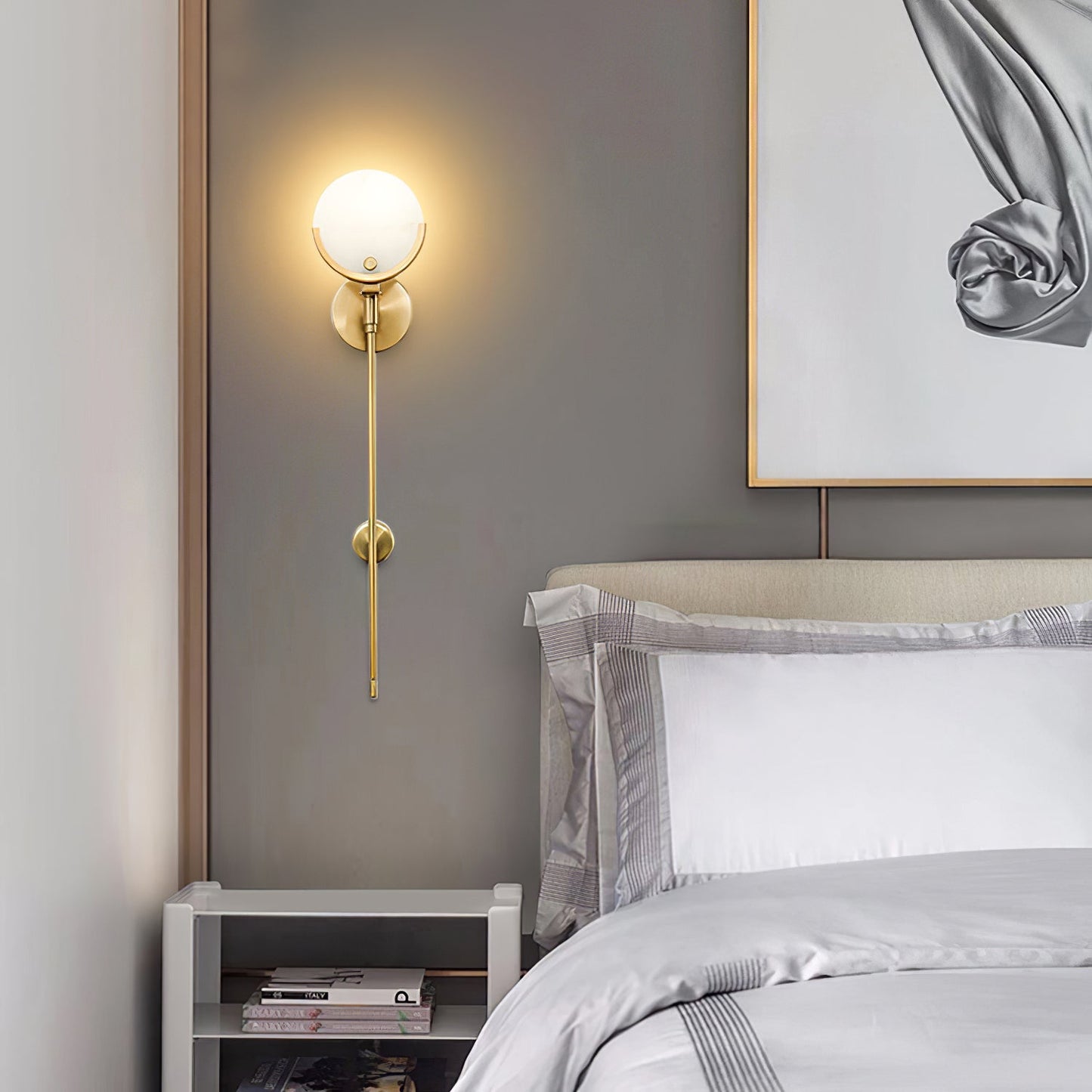 Bravi Brass Sconce Alabaster