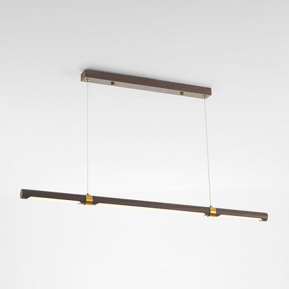 Muto Modern Minimalist Pendant Light, Metal Water Transfer Wood