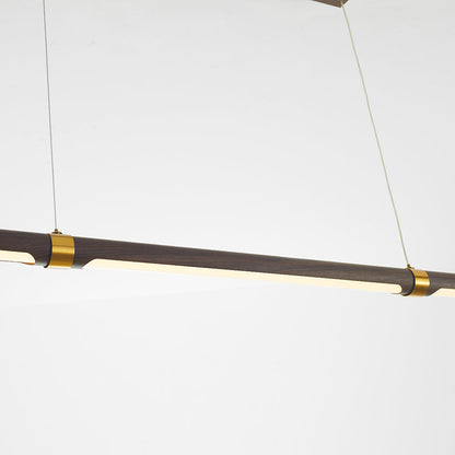 Muto Modern Minimalist Pendant Light, Metal Water Transfer Wood
