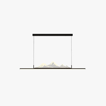 Arisha Designer Mountain Shape LED Pendant Light, Black/Gold