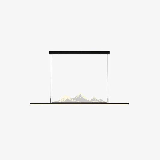 Arisha Designer Mountain Shape LED Pendant Light, Black/Gold
