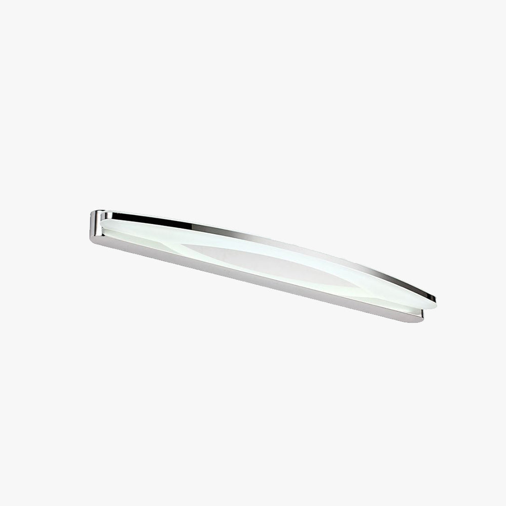 Arisha Minimalist Oval Vanity Wall Lamp, Chrome, Bedroom/Bathroom