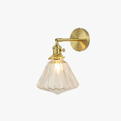 Valentina Luxury Globe/Flower Glass Vanity Wall Lamp, Gold, Bedroom