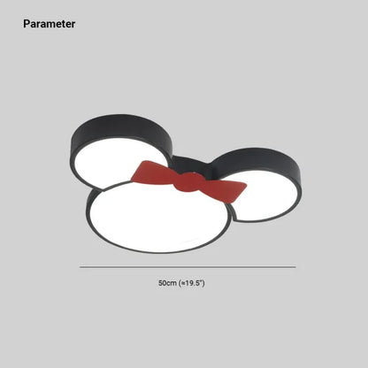 Aria Cartoon Mouse Flush Mount Ceiling Light, 2 Style