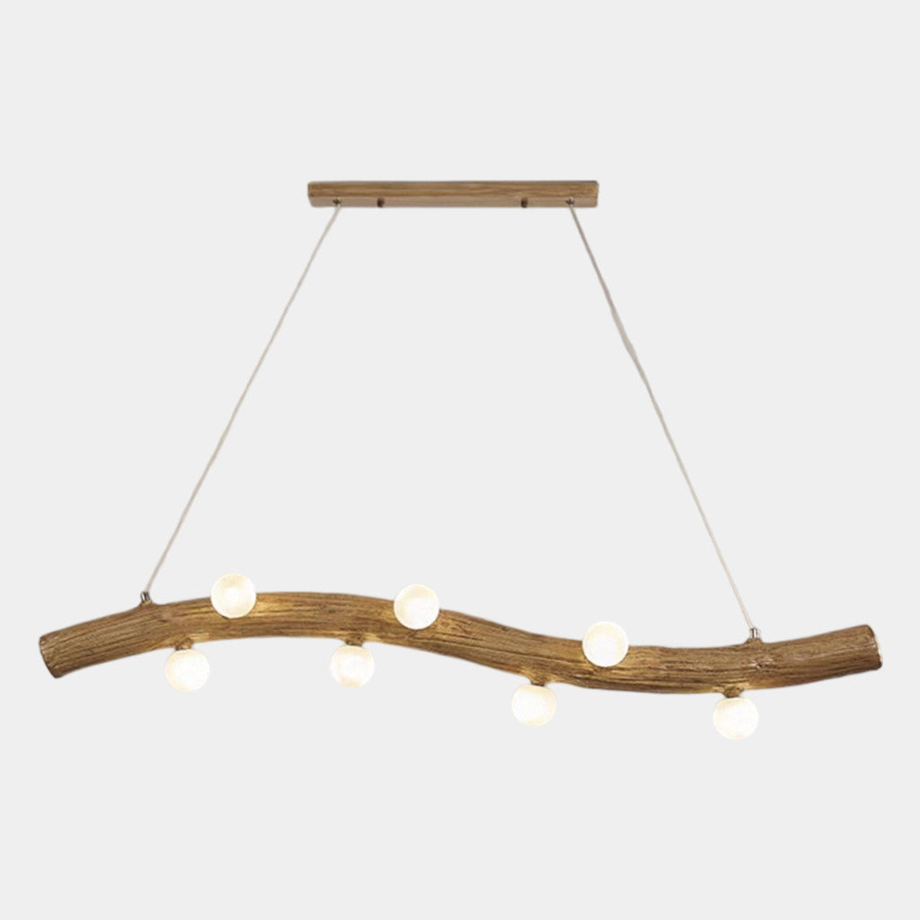 Branch Pendant Light Glass Globe Wavy Line