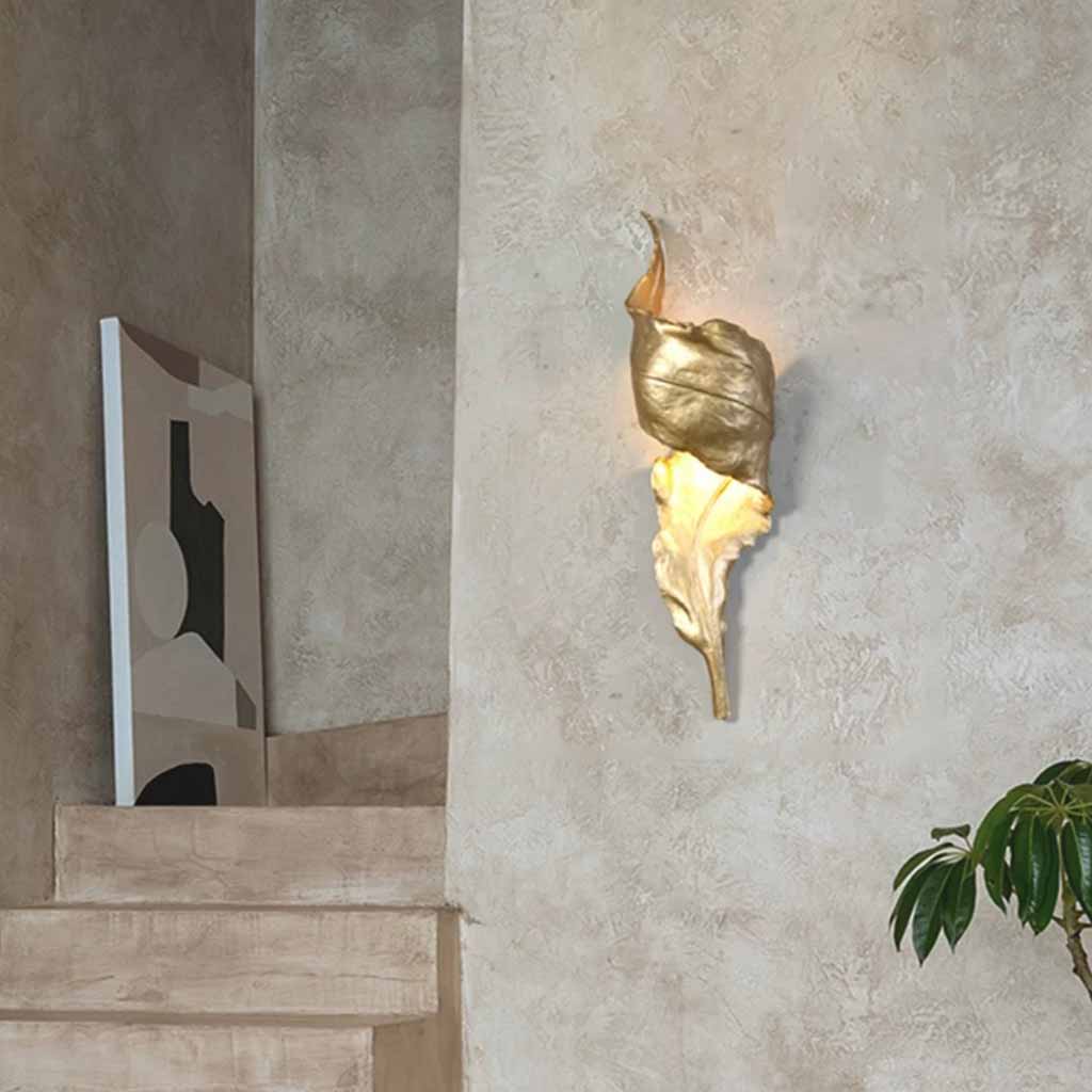 Brass Leaf Wall Lamp Antique Handmade Wall Light