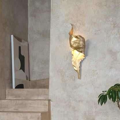 Brass Leaf Wall Lamp Antique Handmade Wall Light