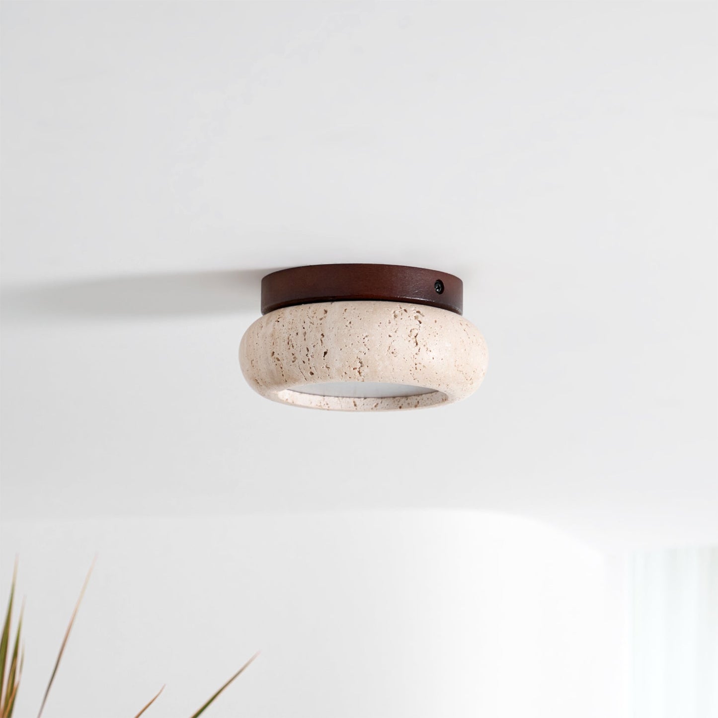 Astra Ceiling Light Mini Donut Travertine
