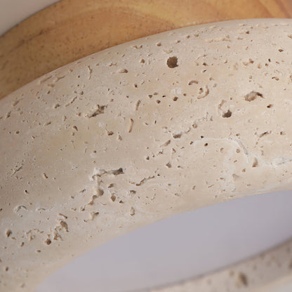 Ritta Mini Donut   Travertine Ceiling Light