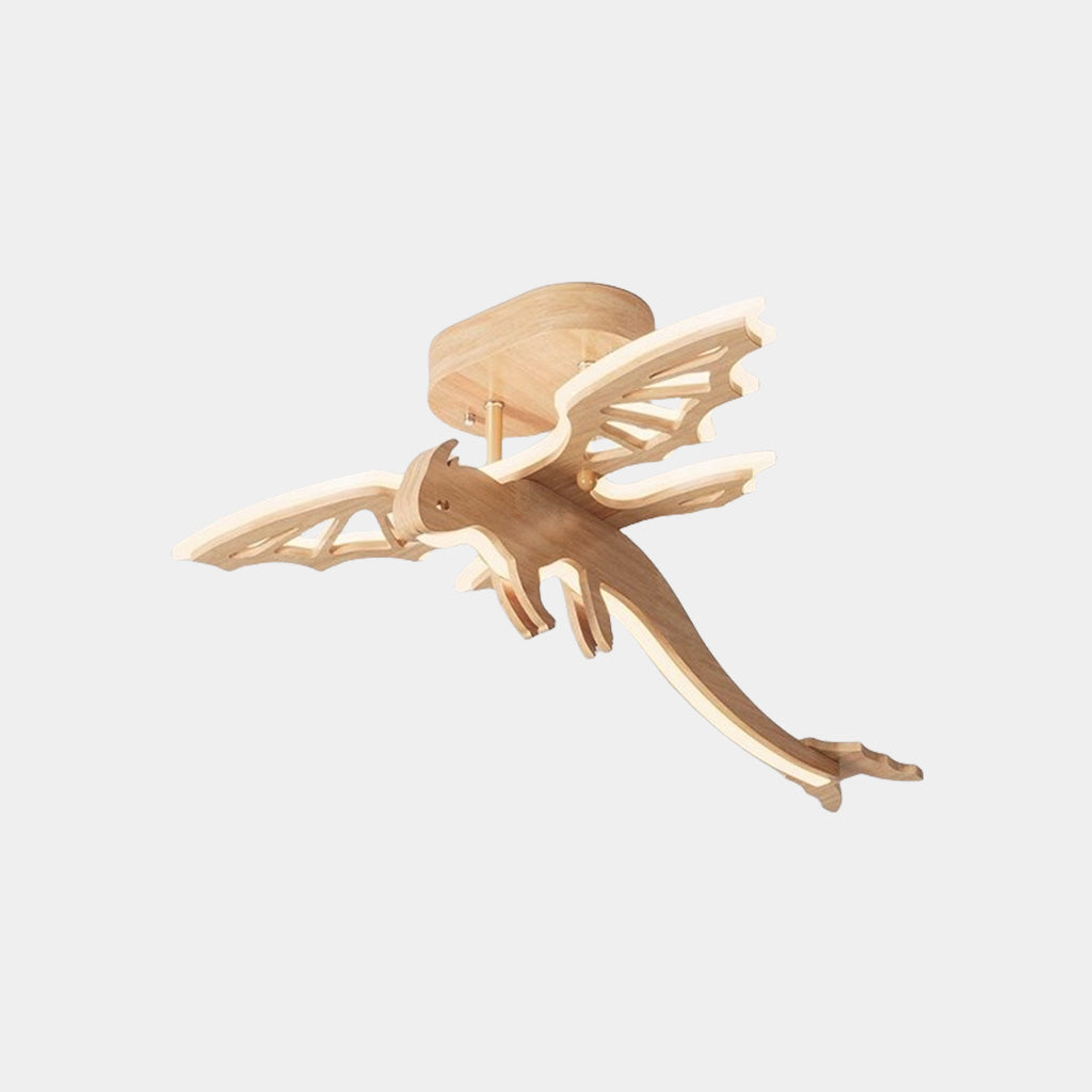 Ceiling Light Wood Dinosaur LED Dimmable for Kids Room