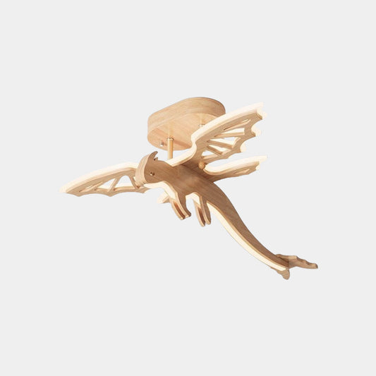 Ceiling Light Wood Dinosaur LED Dimmable for Kids Room
